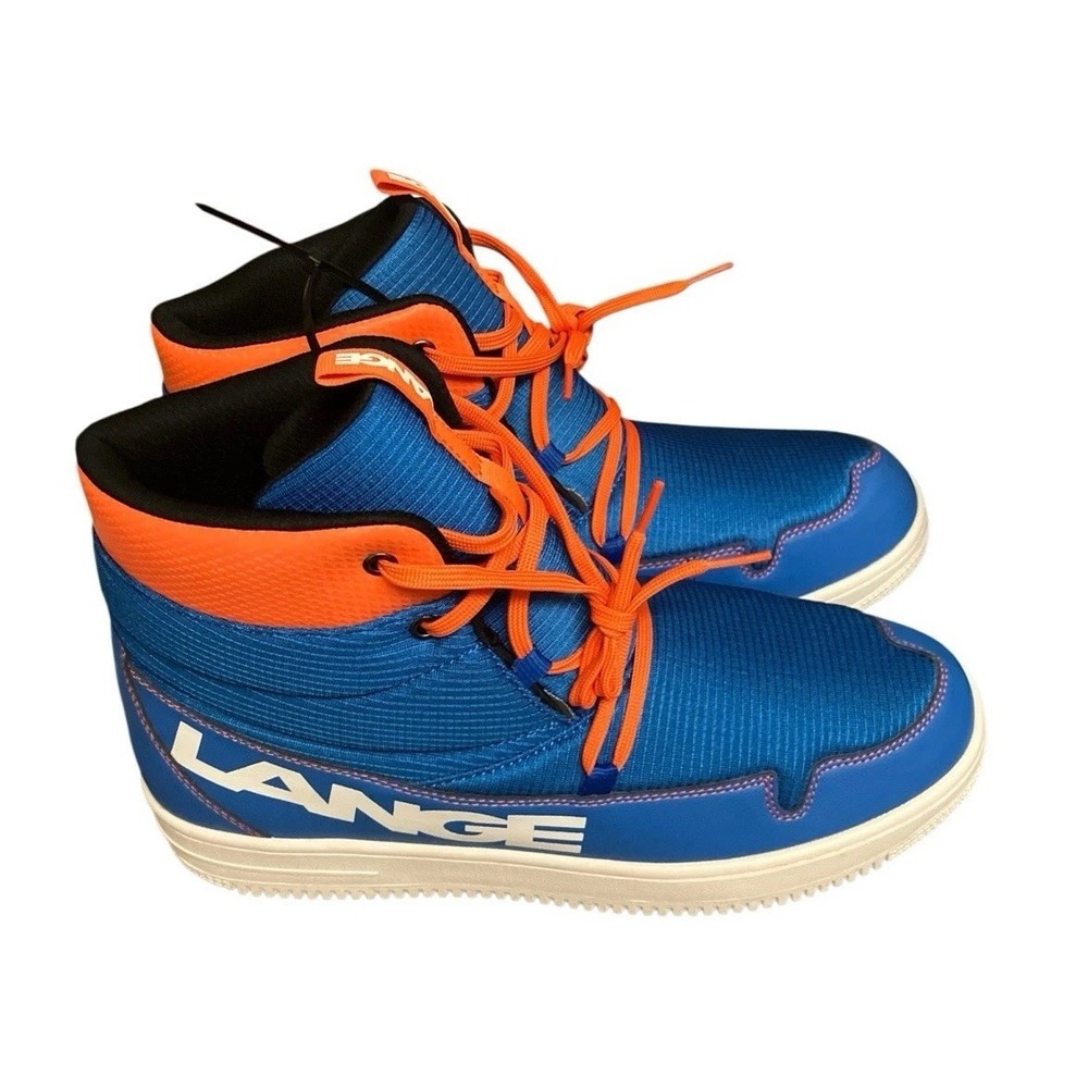 NWOT Lange Podium Snow Soft Shoes Boots Men 11.5  US Blue + Orange Athletic‎